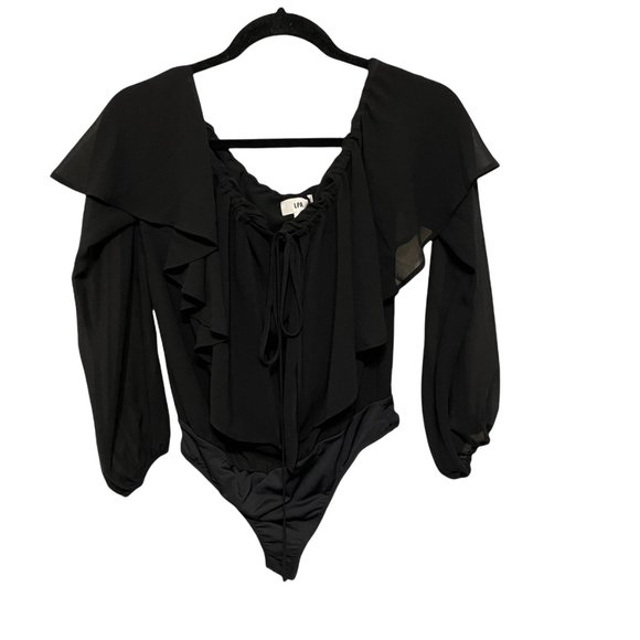 LPA Small Black Remi Off Shoulder Bodysuit NEW WITH TAGS Size Small - Picture 2 of 7